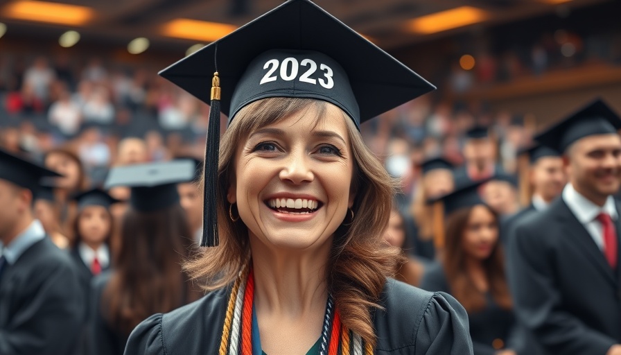 Joyful older graduate celebrating lifelong learning for seniors.