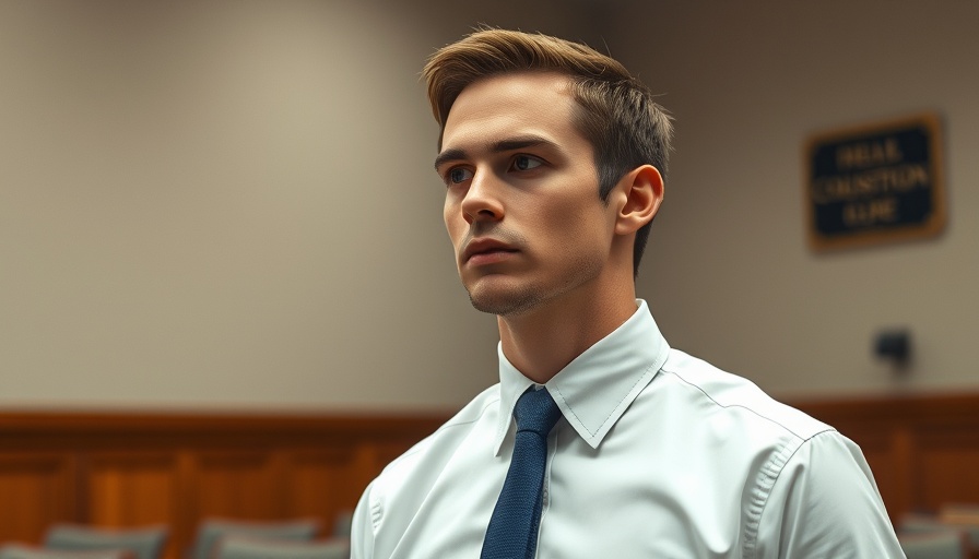 Young man in courtroom with serious look, teen killed in high-speed crash.