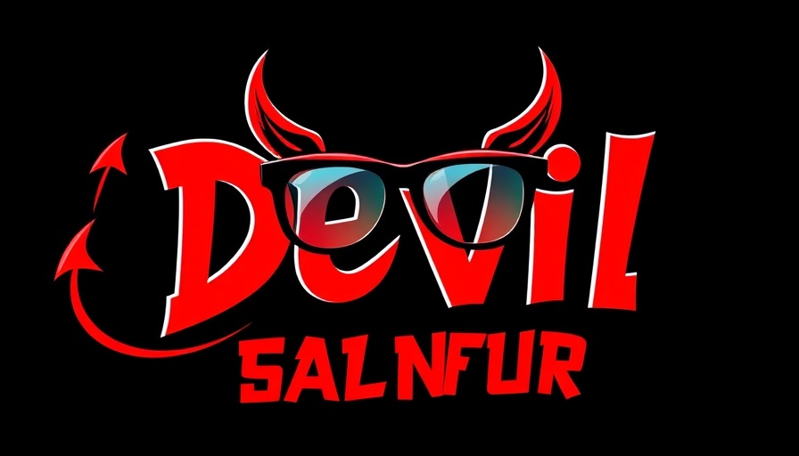 Bold graphic logo with devil horns and glasses motif for hiring practices.