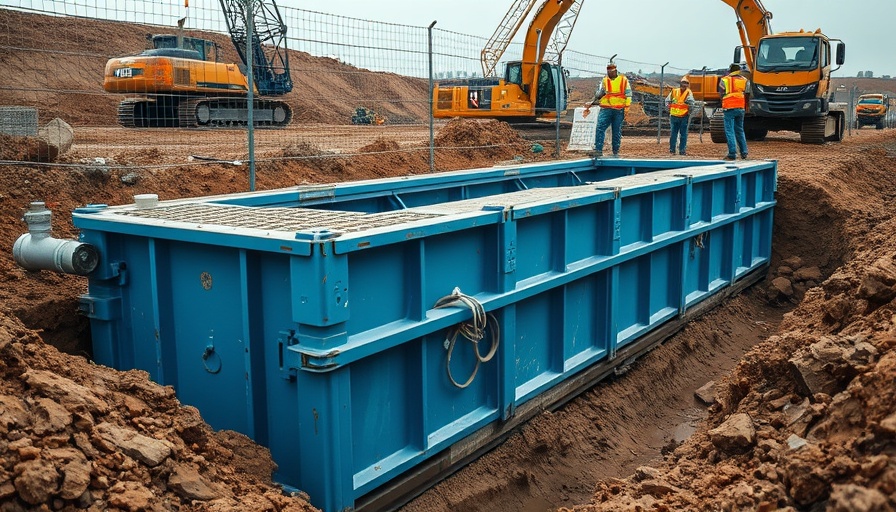 Conquip trench box on a construction site as Conquip buys Pro Mech.