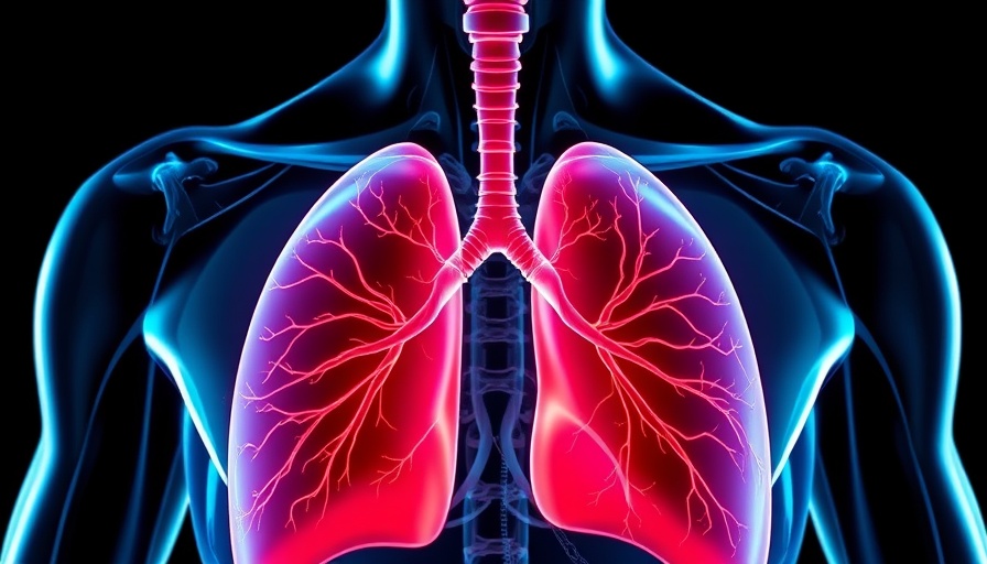Futuristic view of lungs showing bronchial tubes, highlighting asthma.