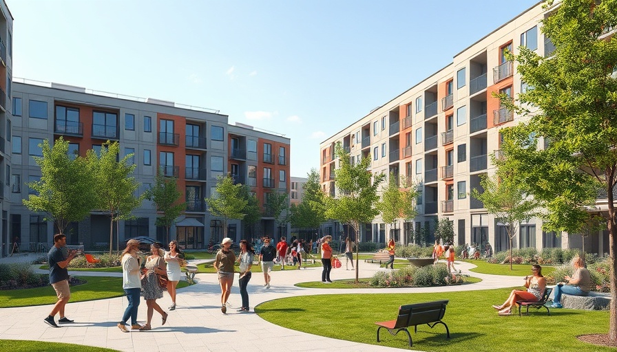 Druids Heath estate regeneration community park with modern flats.