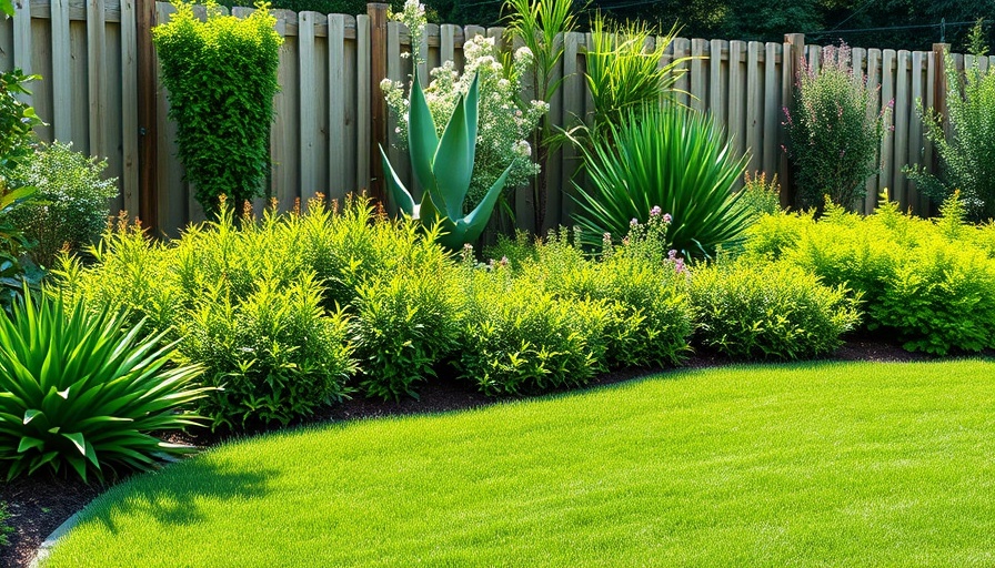 Beautiful backyard lawn with landscaped ideas, showcasing vibrant greenery and neat design.