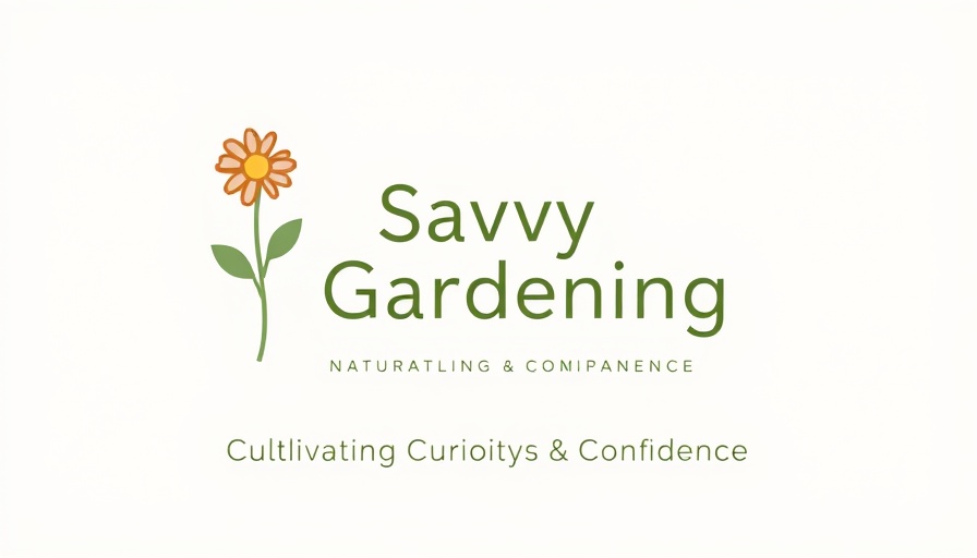 Savvy Gardening logo on white background.