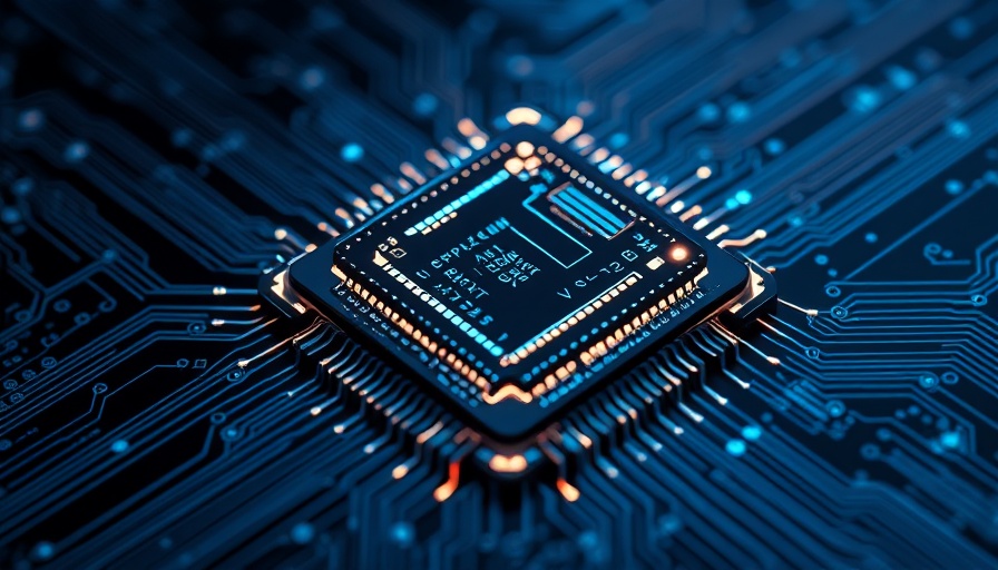 Futuristic AI microchip representing technological innovation in accounting.