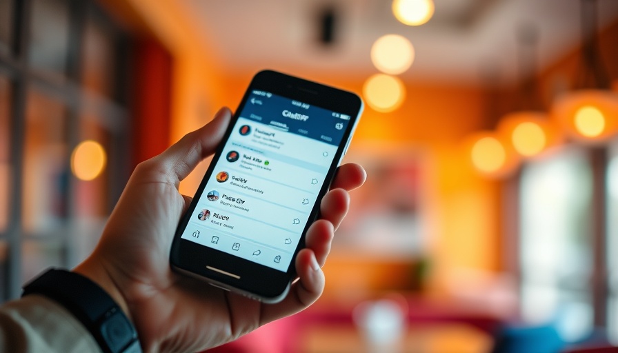 Hand holding a smartphone with ChatGPT app in colorful room, Prime Day deals.