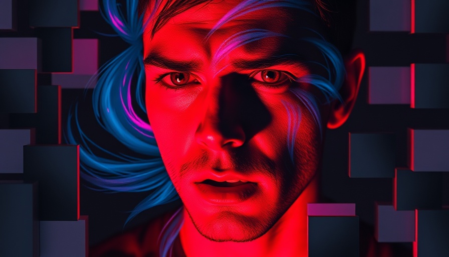 Abstract collage image depicting the clanker debate on TikTok with intense colors.