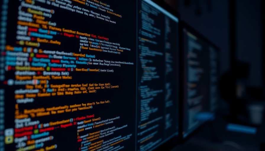 Computer screen displaying coding data related to healthcare cybersecurity threats.