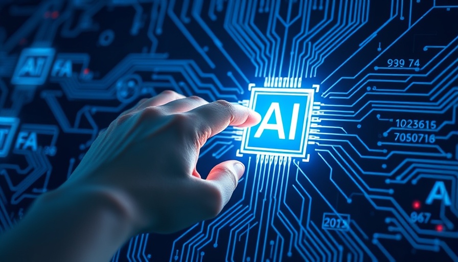 Futuristic AI chip with human hand, representing trust in AI agents over junior workers.