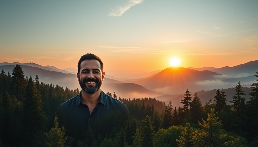 Mountain meditation for panic relief with soothing landscape.
