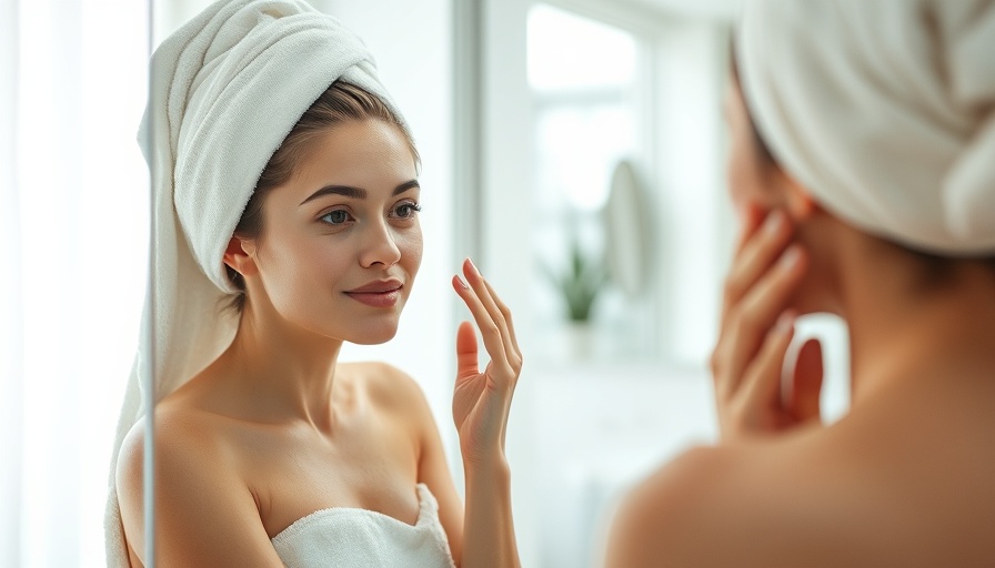 Woman practicing best post-acne routines in bright bathroom.
