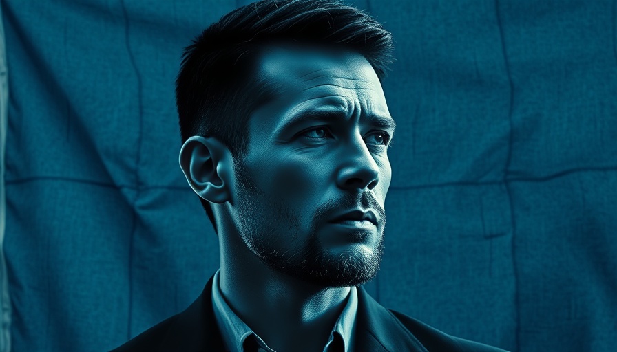 Surreal portrait of a man with abstract flag, Sovereign AI