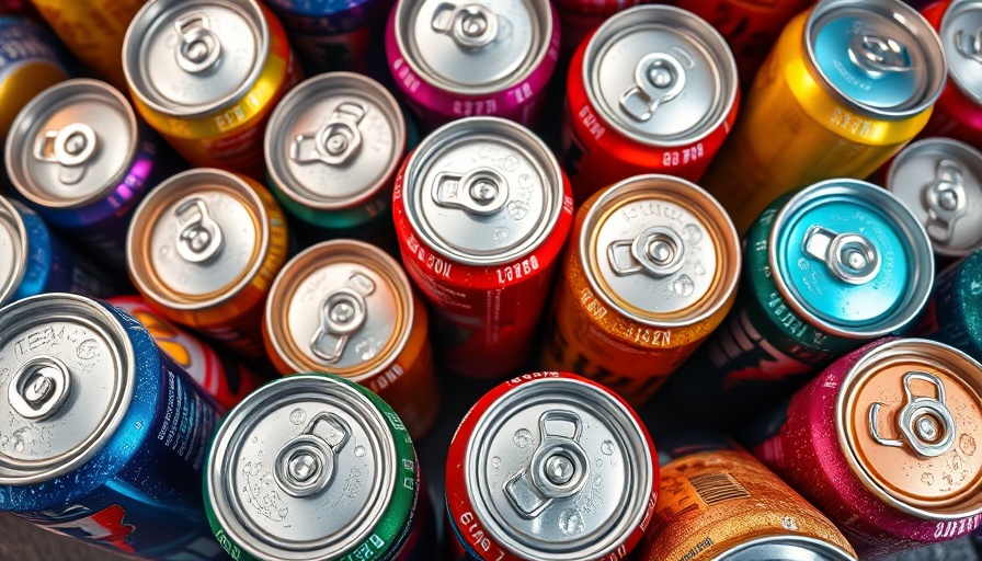 Vibrant energy drink cans with condensation showcasing the benefits of taurine.