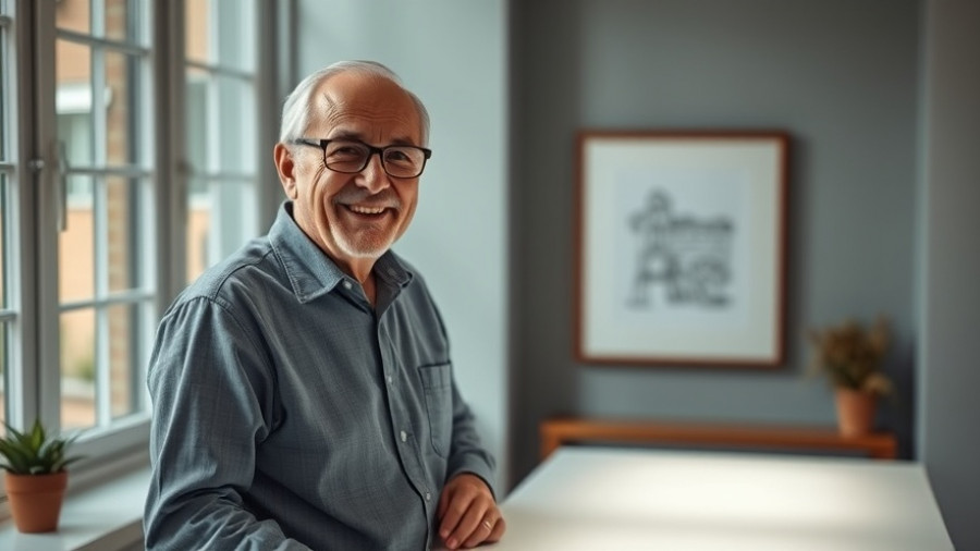 Stan Mack's Real Life Funnies artist at light table, relaxed indoor scene.