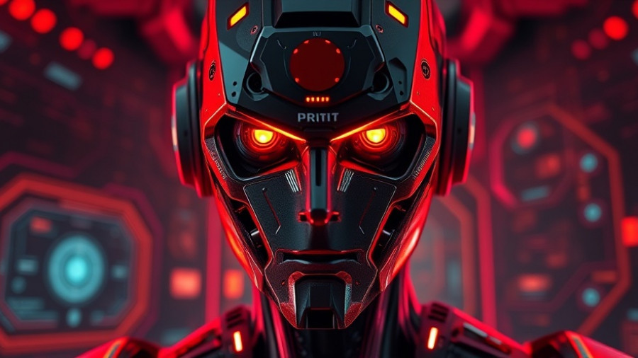 AI-powered open-platform amplifier with neon digital elements.