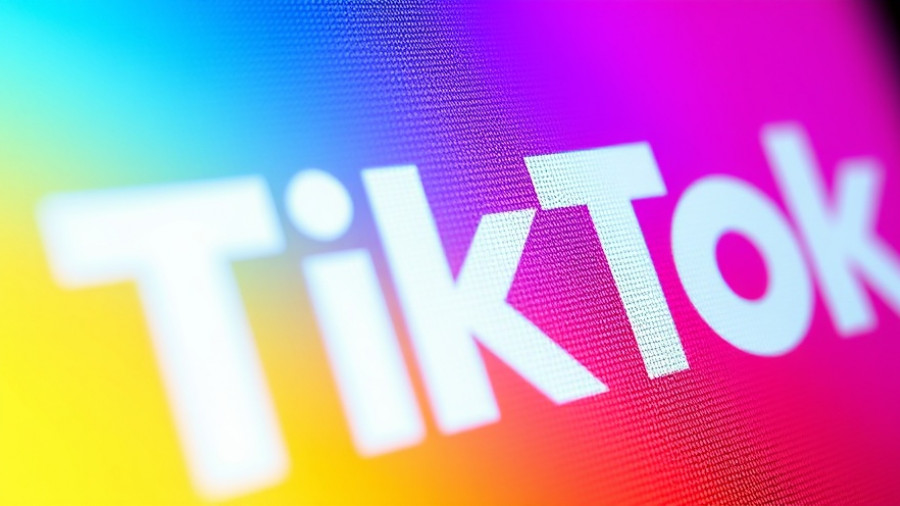 Close-up of TikTok logo on screen for TikTok Posting Frequency Analysis.