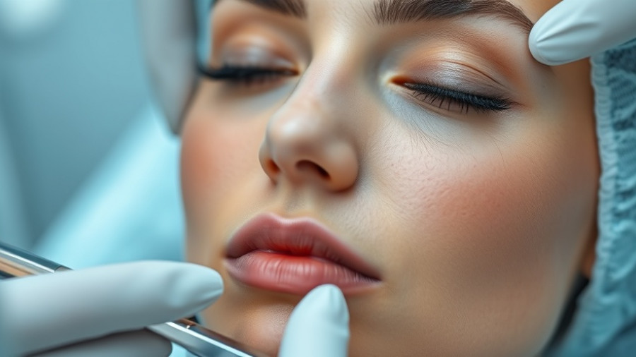 Close-up of woman during cosmetic procedure, calm and serene.