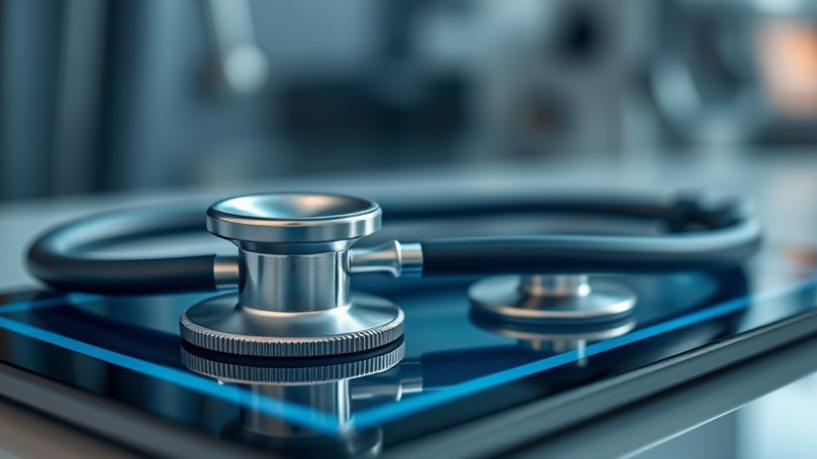 Modern stethoscope on digital tablet, Hospital-at-Home Programs Insights.