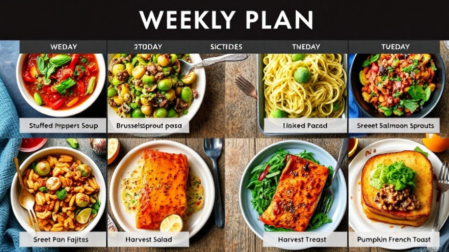 Colorful Weekly Meal Plan October 2025 featuring delicious dishes.