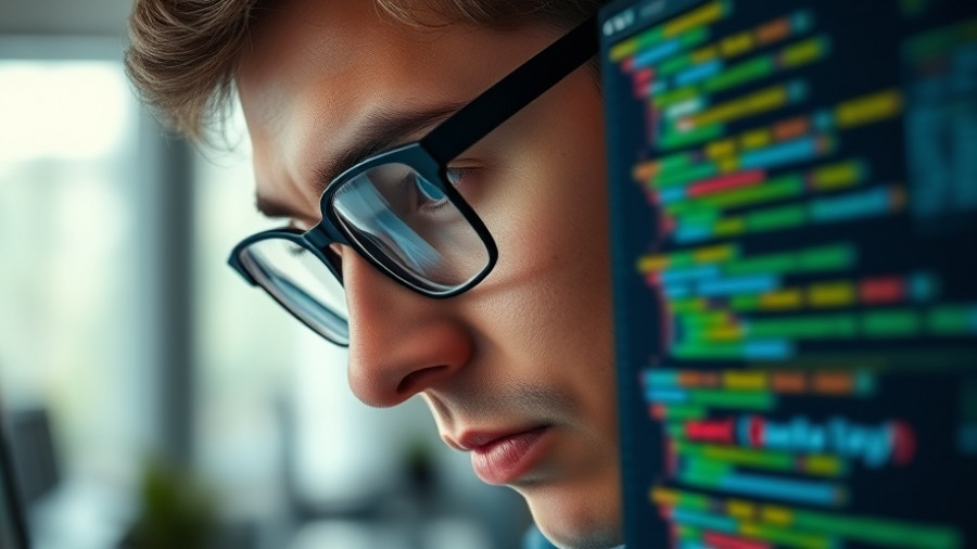 Person analyzing code on computer for PhilHealth Cybersecurity AI.