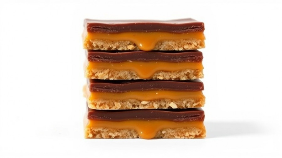 Stack of homemade Halloween treats with chocolate and caramel.