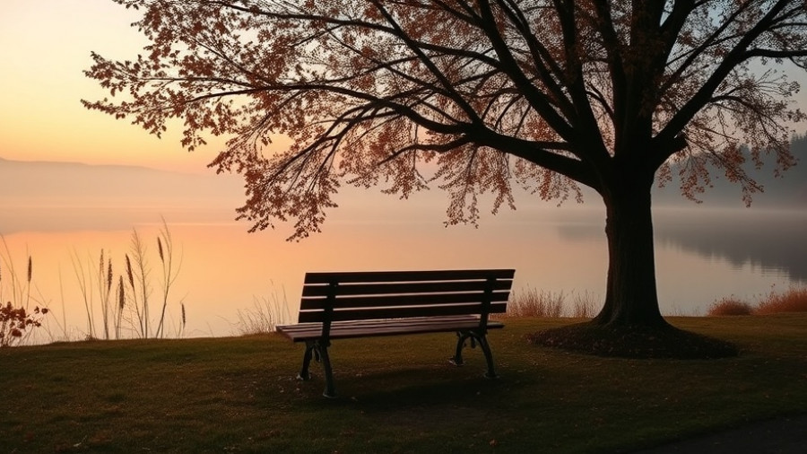 Embracing second chances in serene autumnal lakeside view.