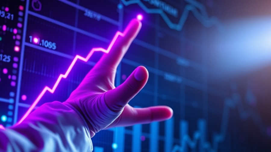 Futuristic hand with digital graph symbolizes global IT spending 2026 forecast.