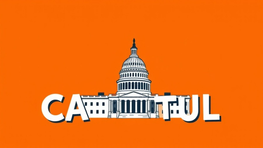 Illustrated Capitol with 'What the Health?' text on orange