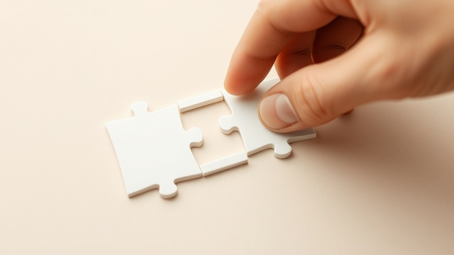 Hand placing puzzle piece in puzzle, symbolizing AI and intellectual property.