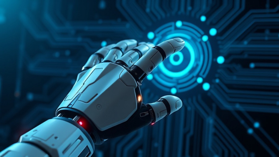 Robotic hand with Generative Engine Optimization interface.