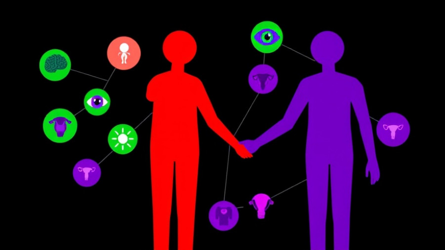 Abstract art depicting Ebola virus persistence with symbolic organs.