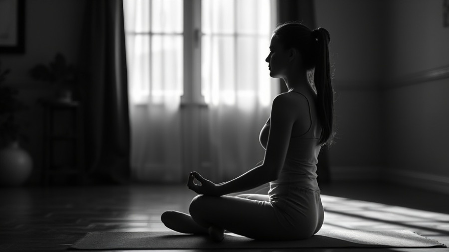 Meditative woman practicing mindfulness, promoting inner peace.