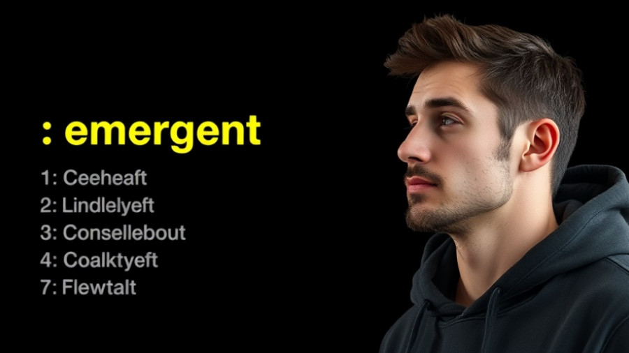 Vibe Coding for App Development: man with tier rankings and 'emergent' highlighted.