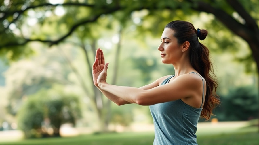 Serene woman practicing yoga outdoors, highlighting breathwork ease.