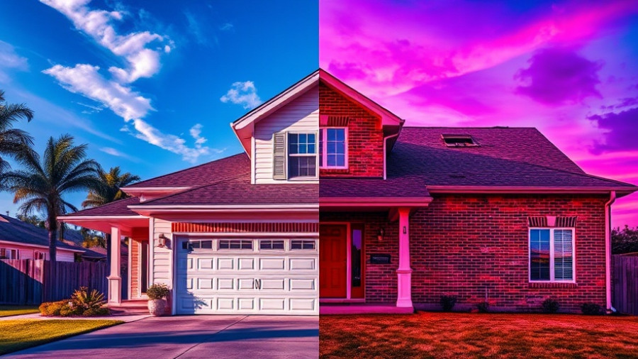 AI in real estate: split image of refurbished and dilapidated house.