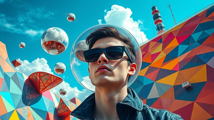 Surreal composition at Adobe MAX 2025 AI Creativity with colors and technology.