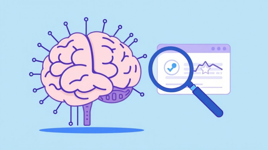 Illustration for AI search visibility audit concept