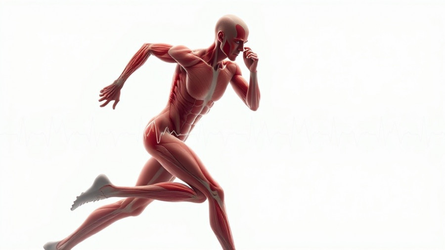 Anatomical human running with ECG line; strategies for longevity.