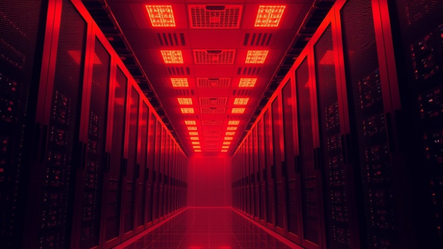 Red-lit server room symbolizing manufacturers' report on downtime losses.
