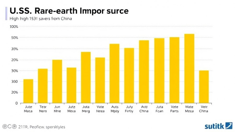 U.S. rare-earth import sources bar chart highlighting China dominance