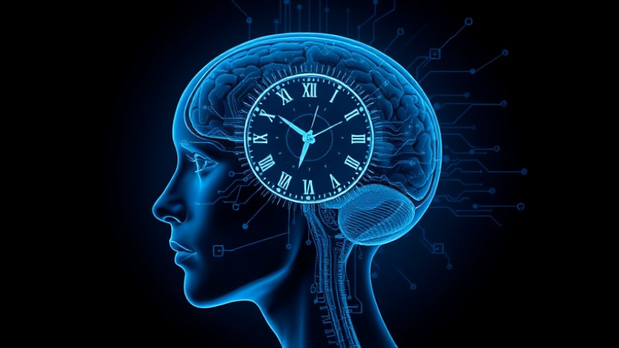 Conceptual image of resetting body's rhythm in Alzheimer's with technology.