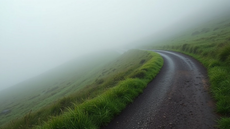 Misty path symbolizing doubt in decision making, enveloped in fog.