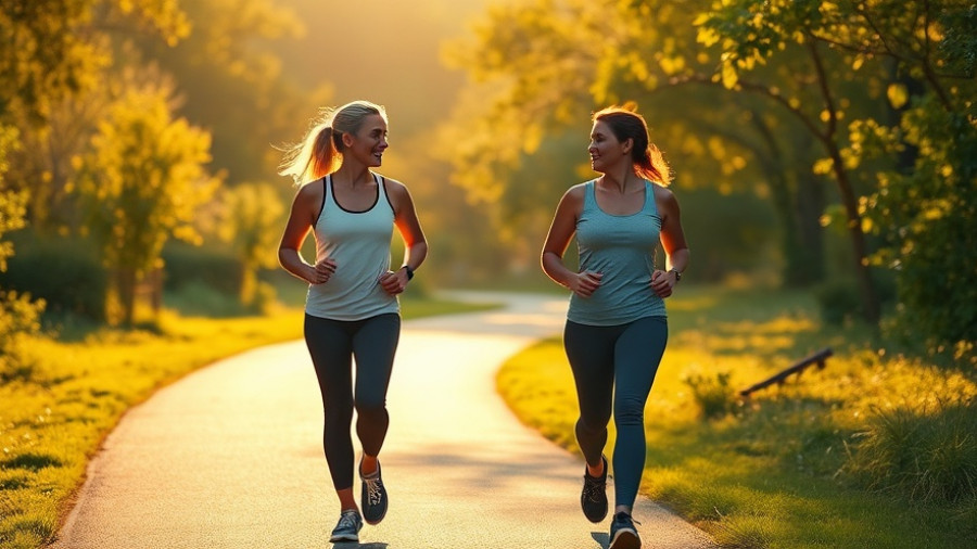 Morning walk to optimize health and sync body clock under sunrise.