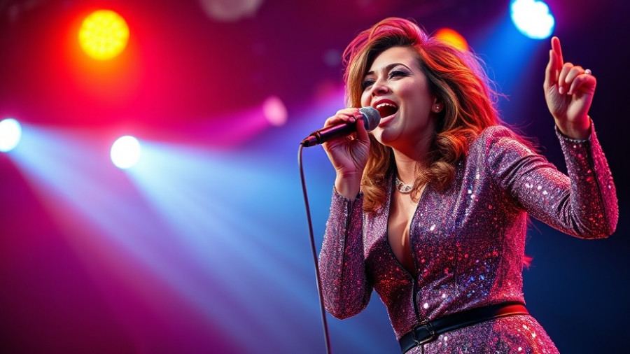 AI Revival Whitney Houston style singer captivates with emotion and sparkle stage presence.