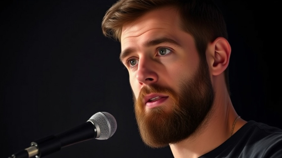 Confident man discussing brand mentions boosting AI search rankings.