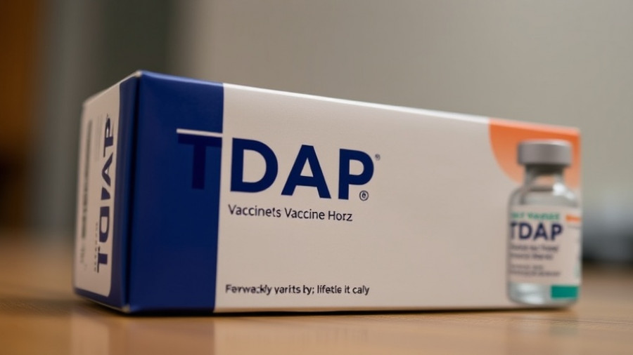 Tdap vaccine box and vials related to whooping cough outbreak Louisiana.