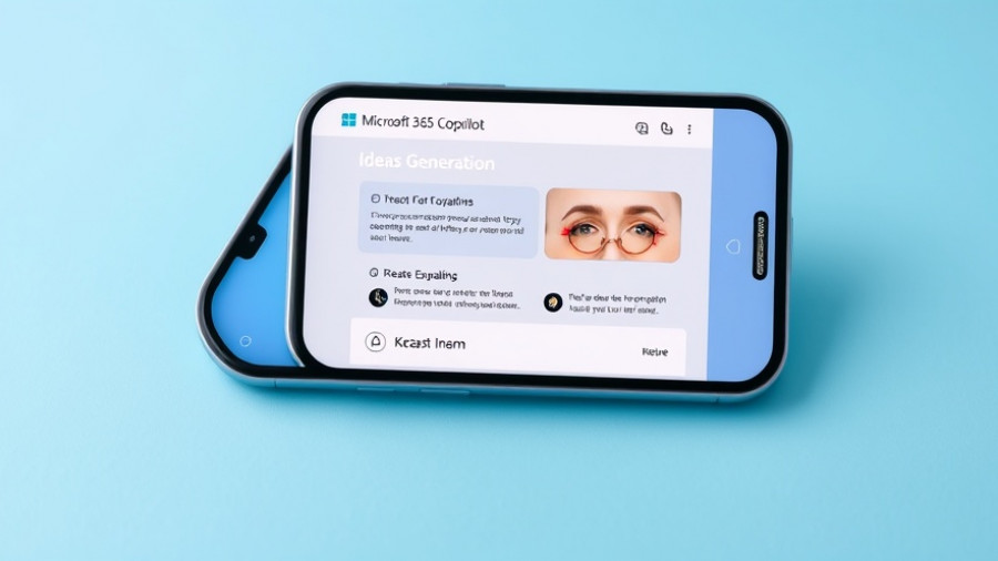 Microsoft 365 Copilot app interface on smartphone screens.