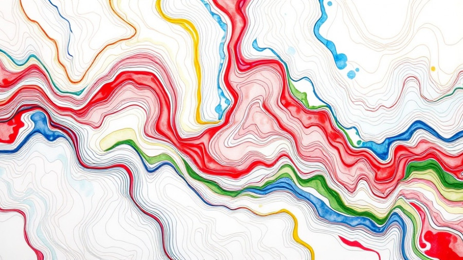 Colorful abstract patterns in watercolor style.