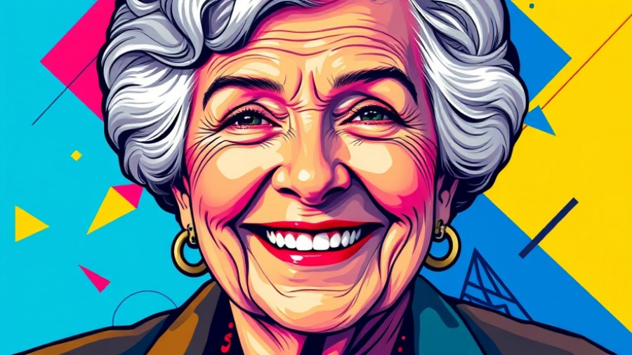 Colorful pop art portrait with vibrant background for Kara Swisher Leadership Insights.