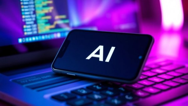 Google AI logo on smartphone for event bookings.